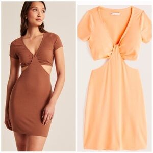NWT Abercrombie & Fitch Cutout Mini Dress - Light Orange